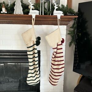 Crate and Barrel Striped Stocking